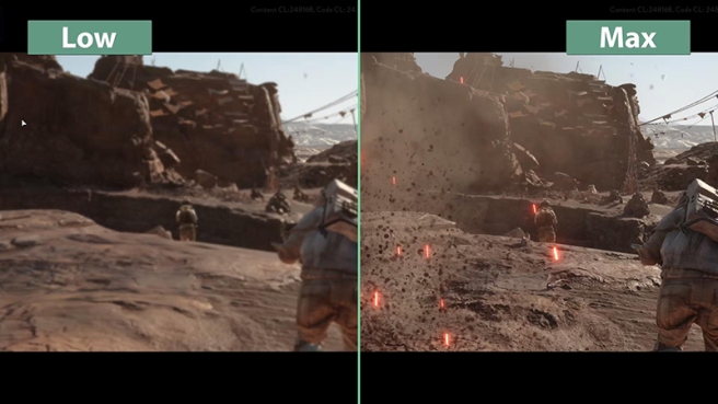 Low graphics vs max star wars battlefront pc